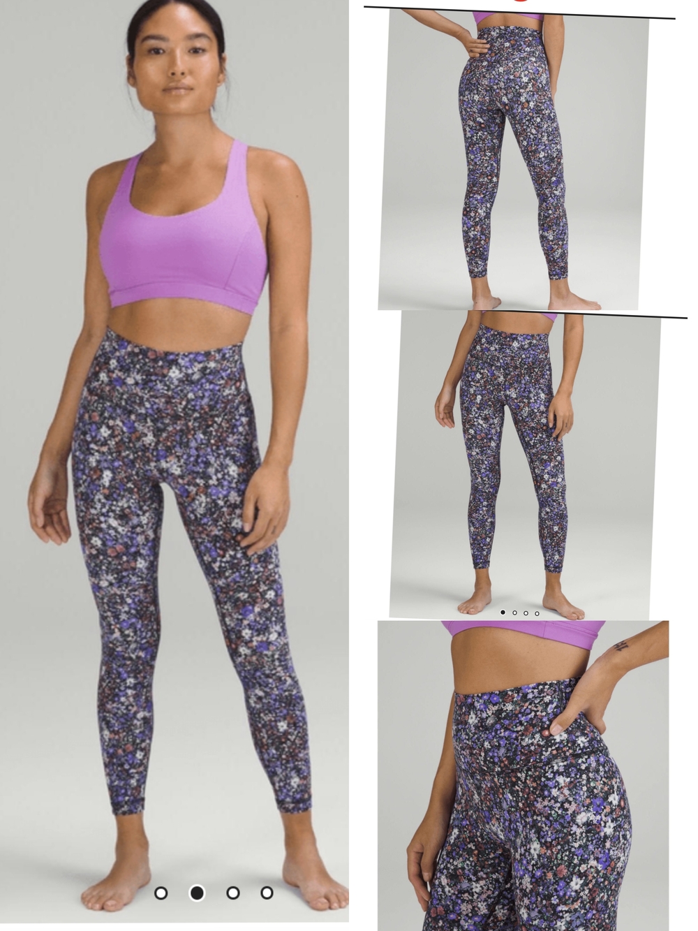 Lululemon Wunder Under High-Rise Leggings 23" Multi Flower Burst SZ 0 NWOT